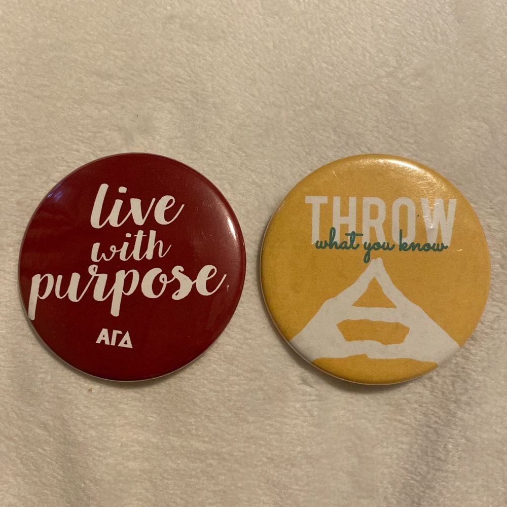 Alpha Gamma Delta Button Pin (AGD)